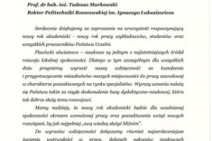 Prezydent RP i marszałek Sejmu z życzeniami dla Politechniki Rzeszowskiej